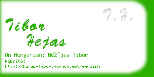 tibor hejas business card
